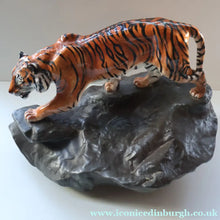 Load image into Gallery viewer, Vintage ROYAL DOULTON Prestige Figurine. Tiger on Rock. Designed by Charles Noke. Model No. HN2639

