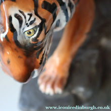 Load image into Gallery viewer, Vintage ROYAL DOULTON Prestige Figurine. Tiger on Rock. Designed by Charles Noke. Model No. HN2639

