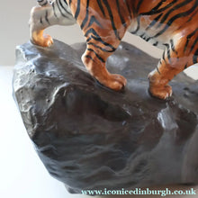 Load image into Gallery viewer, Vintage ROYAL DOULTON Prestige Figurine. Tiger on Rock. Designed by Charles Noke. Model No. HN2639


