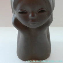 Load image into Gallery viewer, Vintage RUSSIAN 1960s Pottery Figurine of the Head of a Little Girl. With Tekt Pottery Label Inside TEKT

