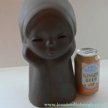 Load image into Gallery viewer, Vintage RUSSIAN 1960s Pottery Figurine of the Head of a Little Girl. With Tekt Pottery Label Inside TEKT
