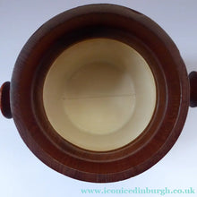 Load image into Gallery viewer, Vintage SCANDINAVIAN Heavy Teak Ice Bucket - with Lug Handles and Recessed Lid with Raised Knop. Good vintage condition; 1960s
