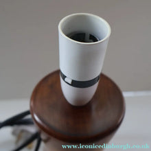 Load image into Gallery viewer, Vintage Scandinavian Style Teak Table Lamp  Height: 9 inches REWIRED &amp; WORKING
