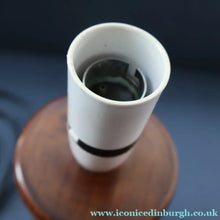 Load image into Gallery viewer, Vintage Scandinavian Style Teak Table Lamp  Height: 9 inches REWIRED &amp; WORKING
