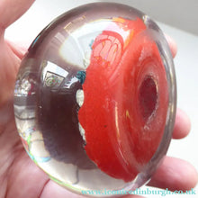Load image into Gallery viewer, Vintage Scottish Paperweight VASART GLASS. Red Ground with Thirteen Spokes and Millefiori Canes
