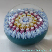 Load image into Gallery viewer, Vintage Scottish PERTHSHIRE Miniature Paperweight. Carpet of Millefiori with Central P Cane
