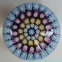 Load image into Gallery viewer, Vintage Scottish PERTHSHIRE Miniature Paperweight. Carpet of Millefiori with Central P Cane
