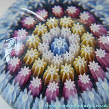 Load image into Gallery viewer, Vintage Scottish PERTHSHIRE Miniature Paperweight. Carpet of Millefiori with Central P Cane
