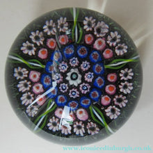 Load image into Gallery viewer, Vintage 1970s Scottish Perthshire Paperweight 5 spokes and millefiori
