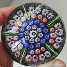 Load image into Gallery viewer, Vintage 1970s Scottish Perthshire Paperweight 5 spokes and millefiori

