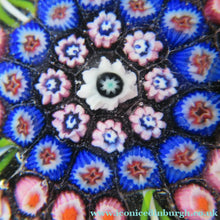 Load image into Gallery viewer, Vintage 1970s Scottish Perthshire Paperweight 5 spokes and millefiori
