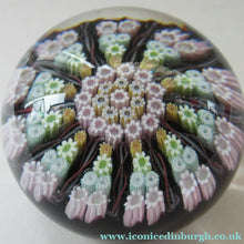 Load image into Gallery viewer, Vintage Scottish Paperweight 11 Spokes Millefiori Paper Label
