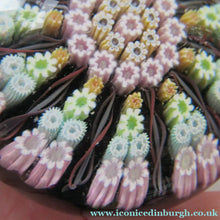Load image into Gallery viewer, Vintage Scottish Paperweight 11 Spokes Millefiori Paper Label
