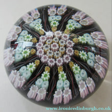Load image into Gallery viewer, Vintage Scottish Paperweight 11 Spokes Millefiori Paper Label
