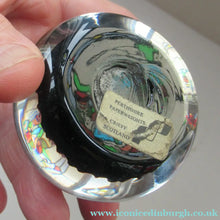 Load image into Gallery viewer, Vintage Scottish Paperweight 11 Spokes Millefiori Paper Label
