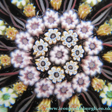 Load image into Gallery viewer, Vintage Scottish Paperweight 11 Spokes Millefiori Paper Label
