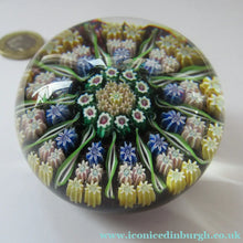 Load image into Gallery viewer, 1970s Perthshire Paperweight 11 Spoke and Millefiori Canes
