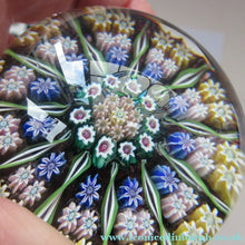 Load image into Gallery viewer, 1970s Perthshire Paperweight 11 Spoke and Millefiori Canes
