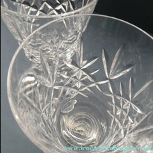 Load image into Gallery viewer, Vintage SET of SIX Edinburgh Crystal Goblets. LOMOND PATTERN (Square Bowl). 5 1/2 inches
