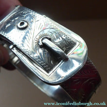 Load image into Gallery viewer, Vintage Heavy 925 Silver Buckle Bracelet 
