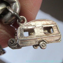 Load image into Gallery viewer, Heavy Weight. Vintage Silver Bracelet with 19 Quality Charms. Hallmarked Padlock Catch
