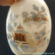 Load image into Gallery viewer, Vintage SINGLE Glass Shade. Opaque White Glass with Transfer Printed WILLOW PATTERN Design
