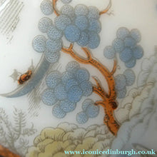 Load image into Gallery viewer, Vintage SINGLE Glass Shade. Opaque White Glass with Transfer Printed WILLOW PATTERN Design
