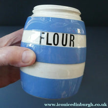 Load image into Gallery viewer, Vintage TG Green CORNISHWARE Flour Shaker Pot. Green Shield Mark
