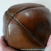 Load image into Gallery viewer, Vintage Thick Brown Leather Miniature Lace-Up RUGBY BALL. Inscribed Match
