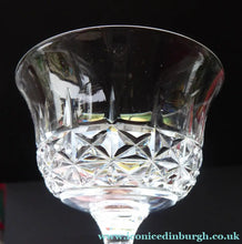 Load image into Gallery viewer, Vintage TUDOR Crystal Sherry or Liqueur Glass. SINGLE GLASS. 4 inches in height - VINTAGE CRYSTAL GLASSES
