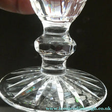Load image into Gallery viewer, Vintage WATERFORD CRYSTAL "Boyne". PAIR of Large White Wine / Champagne Glasses
