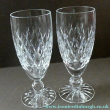 Load image into Gallery viewer, Vintage WATERFORD CRYSTAL "Boyne". PAIR of Large White Wine / Champagne Glasses
