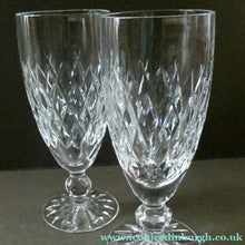Load image into Gallery viewer, Vintage WATERFORD CRYSTAL "Boyne". PAIR of Large White Wine / Champagne Glasses
