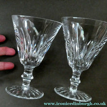 Load image into Gallery viewer, WATERFORD CRYSTAL "Eileen" PAIR OF RED WINE GLASSES. Each 5 1/2 inches in height
