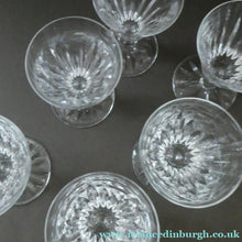 Load image into Gallery viewer, WATERFORD CRYSTAL "Eileen". SET OF SIX Sherry or Port Glasses. Each 4 1/2 inches in height
