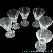 Load image into Gallery viewer, WATERFORD CRYSTAL "Eileen". SET OF SIX Sherry or Port Glasses. Each 4 1/2 inches in height
