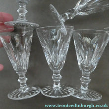 Load image into Gallery viewer, WATERFORD CRYSTAL "Eileen". SET OF SIX Sherry or Port Glasses. Each 4 1/2 inches in height
