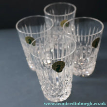 Load image into Gallery viewer, Vintage WATERFORD CRYSTAL "Maeve" Smaller 5 oz Tumbler. SET OF FOUR. Each 3 1/2  inches in height
