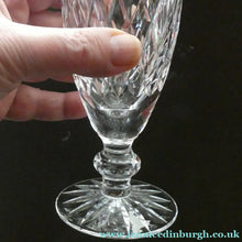 Load image into Gallery viewer, Vintage WATERFORD CRYSTAL "Boyne". PAIR of Large White Wine / Champagne Glasses
