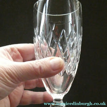 Load image into Gallery viewer, Vintage WATERFORD CRYSTAL "Boyne". PAIR of Large White Wine / Champagne Glasses
