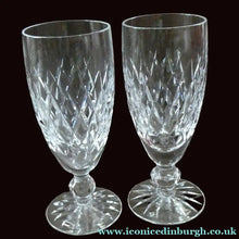Load image into Gallery viewer, Vintage WATERFORD CRYSTAL "Boyne". PAIR of Large White Wine / Champagne Glasses
