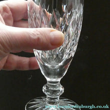 Load image into Gallery viewer, Vintage WATERFORD CRYSTAL "Boyne". PAIR of Large White Wine / Champagne Glasses
