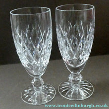 Load image into Gallery viewer, Vintage WATERFORD CRYSTAL "Boyne". PAIR of Large White Wine / Champagne Glasses
