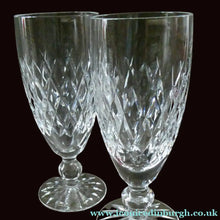 Load image into Gallery viewer, Vintage WATERFORD CRYSTAL "Boyne". PAIR of Large White Wine / Champagne Glasses
