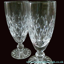Load image into Gallery viewer, Vintage WATERFORD CRYSTAL "Boyne". PAIR of Large White Wine / Champagne Glasses
