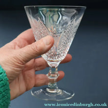 Load image into Gallery viewer, PAIR OF Vintage WATERFORD CRYSTAL "Dunmore"  White Wine or Claret Glass. 5 1/4  inches
