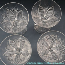 Load image into Gallery viewer, PAIR OF Vintage WATERFORD CRYSTAL "Dunmore"  White Wine or Claret Glass. 5 1/4  inches
