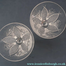 Load image into Gallery viewer, PAIR OF Vintage WATERFORD CRYSTAL "Dunmore"  White Wine or Claret Glass. 5 1/4  inches
