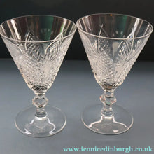 Load image into Gallery viewer, PAIR OF Vintage WATERFORD CRYSTAL "Dunmore"  White Wine or Claret Glass. 5 1/4  inches
