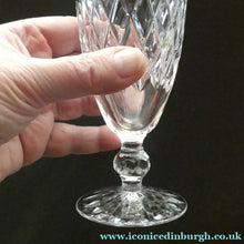 Load image into Gallery viewer, Vintage WATERFORD CRYSTAL "Boyne". PAIR of Large White Wine / Champagne Glasses
